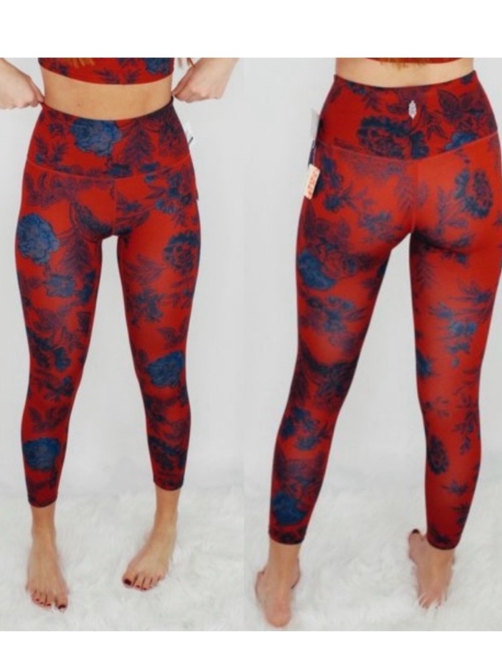 Free People Movement High Rise 7/8 Lose Control Ashford Leggings: Floral Combo